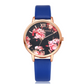 High Quality Fashion Leather Strap Rose Gold Women Watch