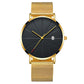 Simple calendar watch male creative waterproof quartz watch